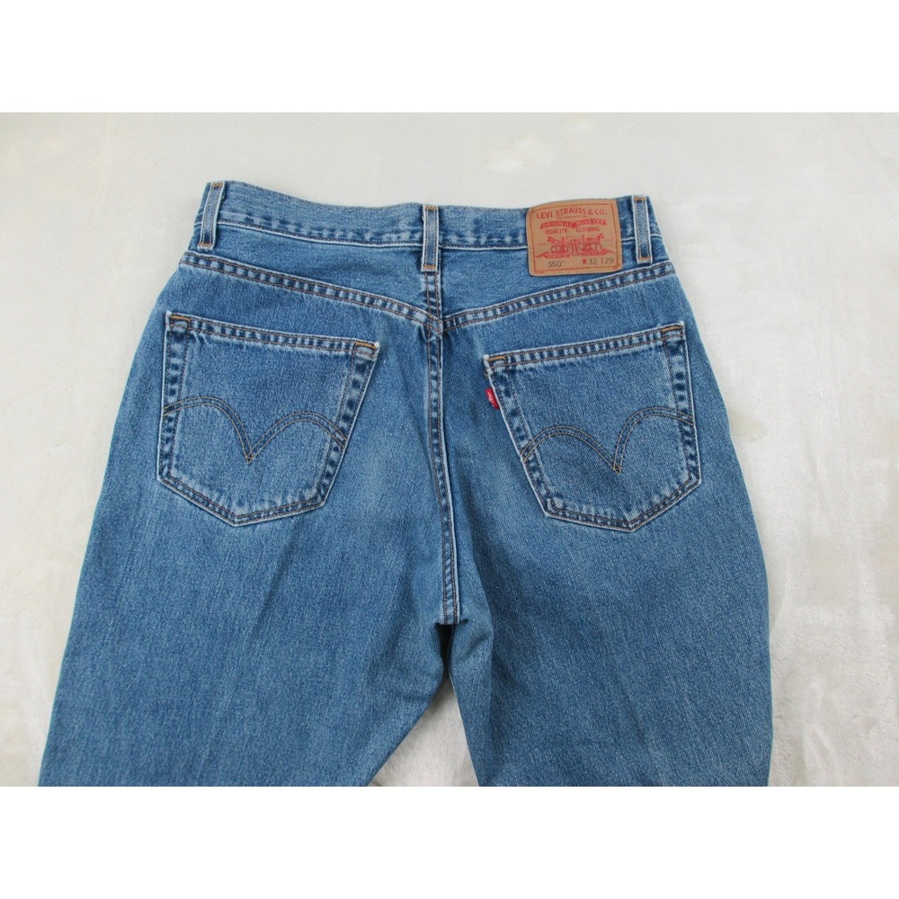 VINTAGE Levi's 550 Pants Mens 32 Blue Denim Jeans Relaxed Fit Pockets‎ 32X29* - Picture 5 of 15